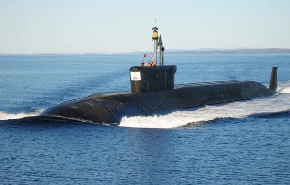 Picture sea, submarine, project 955
