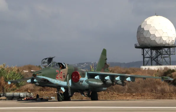 Picture Syria, Videoconferencing Russia, assault plane, Su-25SM