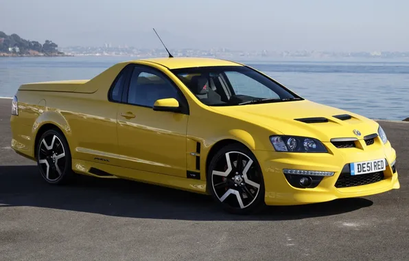 Yellow, pickup, Vauxhall, VXR8, Vauxhall, Maloo, maloo, cool car