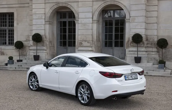 Auto, White, The building, Mazda, Car, Room