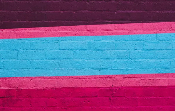 Line, strip, wall, colored, paint, bricks