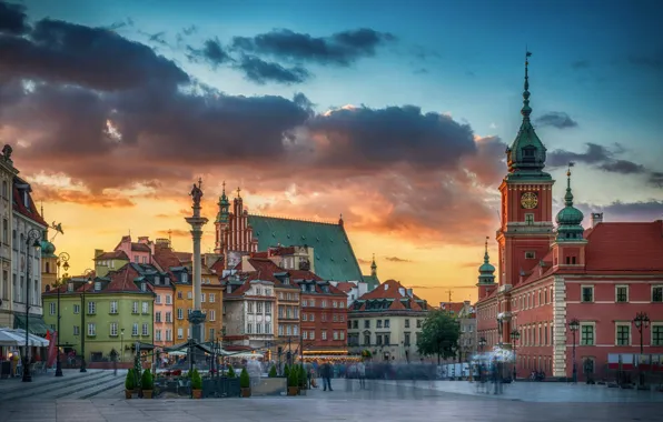 Picture area, Poland, Warsaw, Old town, Castle Square