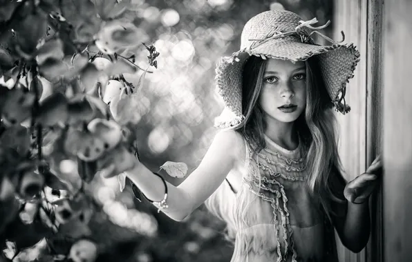 Picture look, girl, hat, Sergey Piltnik