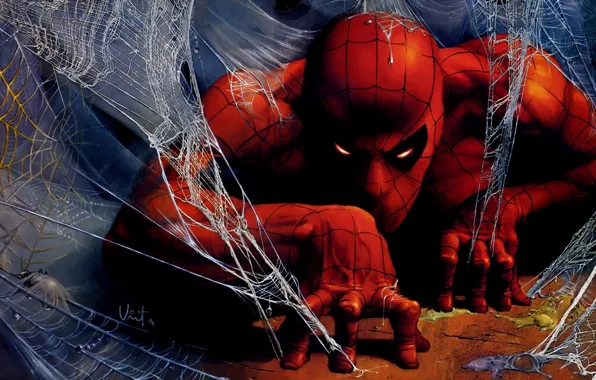 Picture fantasy, Marvel, comics, artwork, superhero, costume, drawing, Peter Parker