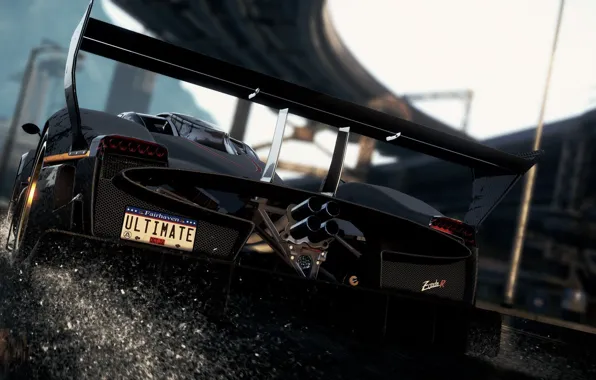 Squirt, speed, sports car, view, Zonda R, need for speed most wanted 2012