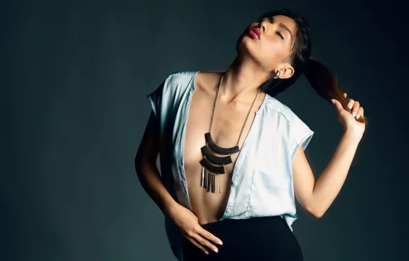Face, pose, style, model, hair, Rosalia