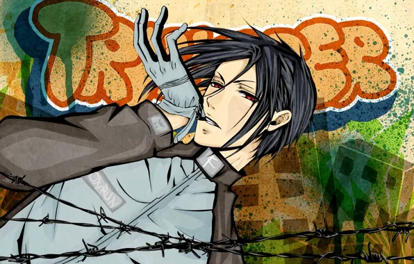 Anime, art, Sebastian Michaelis, dark Butler