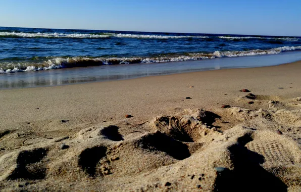 Sand, sea, wave, water