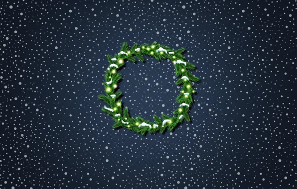 Minimalism, Snow, Christmas, Snowflakes, Background, New year, Holiday, Christmas