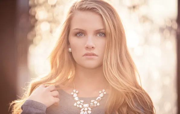 Girl, face, portrait, blonde