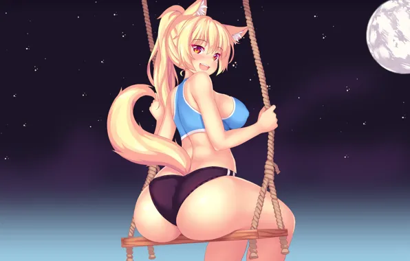 Picture ass, girl, swing