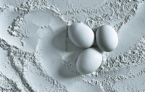 Eggs, divorce, white background, shadows, white, trio, monochrome, composition
