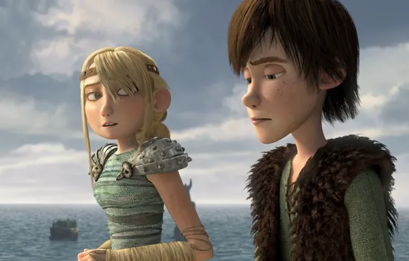 Picture Hiccup, How to train your dragon, Astrid