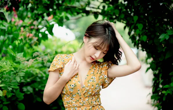 Picture summer, girl, Asian