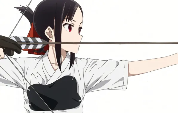 Picture girl, bow, arrows, Lady Kaguya: In Love As In War, Kaguya Shinomiya