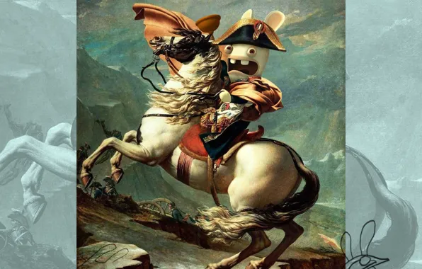 Picture horse, rabbit, Napoleon