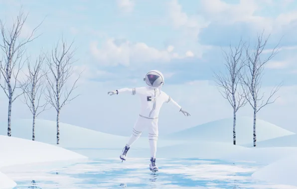Winter, space, snowflakes, holiday, new year, Christmas, the suit, the snow