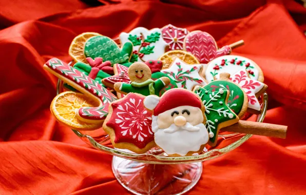 Glass, snowflakes, patterns, bright, cookies, Christmas, man, New year