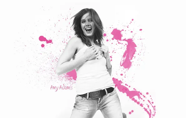Jeans, Laughter, Beautiful, Joy, White Background, Amy Adams, Amy Adams