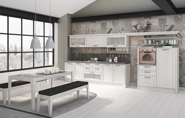 Style, interior, Italy, kitchen, dining room, dining area, Italian design, Cargese Cuisine