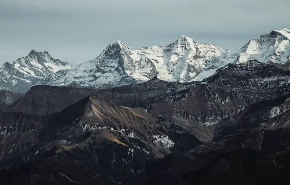 Landscape, mountains, Alps