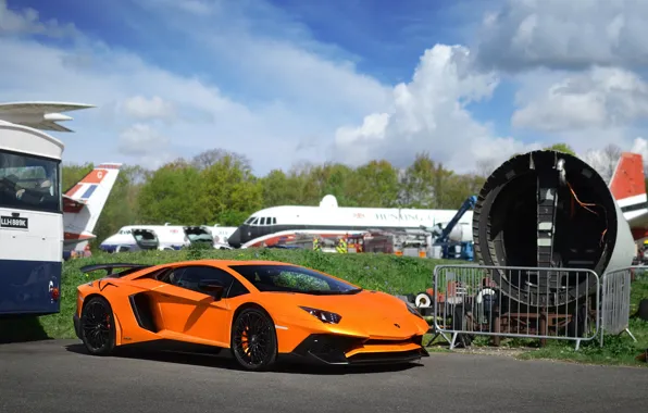 Lamborghini, superveloce, orange, aventador, lp 750-4