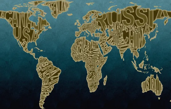 World, nation, map, poster, name, 5k