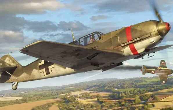 Germany, Messerschmitt, Air force, Bf.109E-3, Bf. 109E