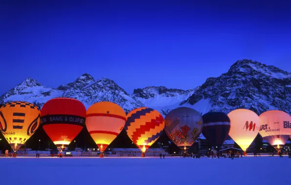 Winter, Switzerland, Balls