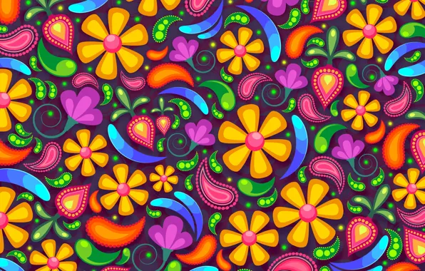 Picture flowers, background, patterns, graphics, texture