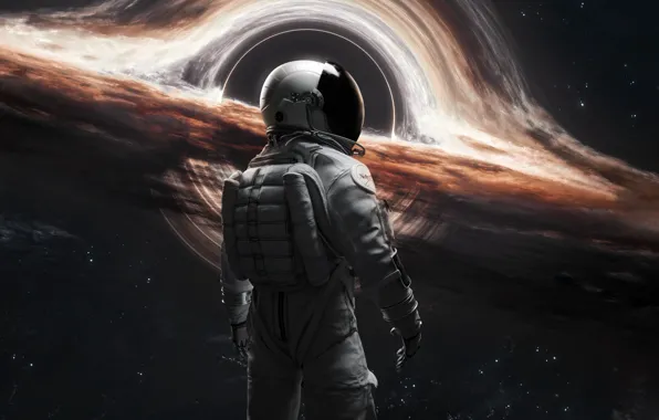 Space, stars, hole, astronaut, Black hole, astro