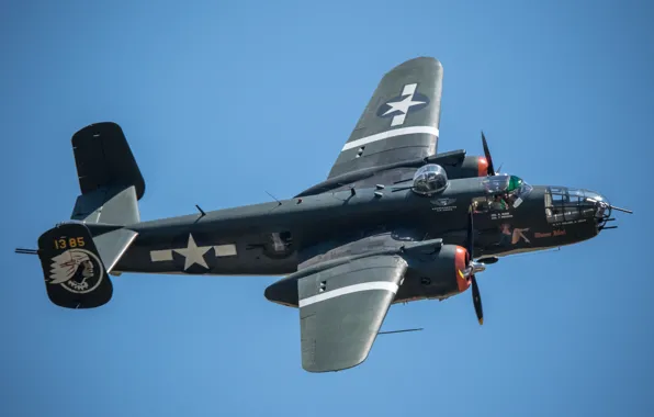 Bomber, American, North American, twin-engine, average, B-25J, Mitchell