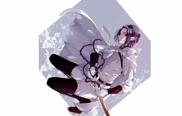 Look, sword, vampire, guy, cloak, Owari no Seraph, The last Seraphim