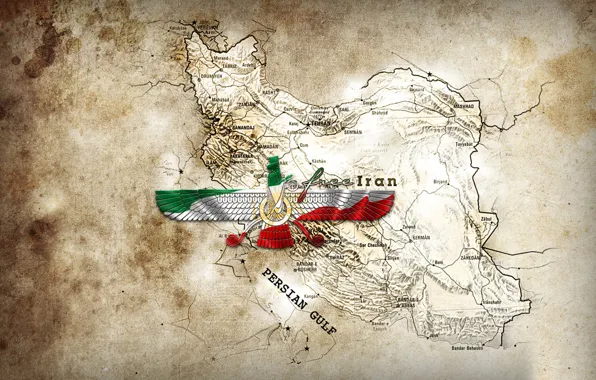 Map, free, Iran, farvahar, Persian