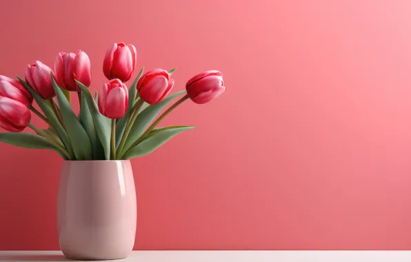 Picture flowers, holiday, bouquet, spring, tulips, AI art, universal holiday background, neural network