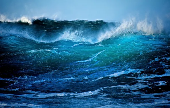 Wave, the ocean, element, Northern Ireland, Northern Ireland, Antrim, Antrim