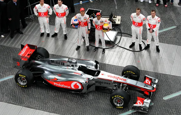 Picture formula 1, the car, formula 1, pilots, команда Vodafone McLaren Mercedes
