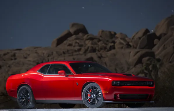 Picture Dodge, Challenger, Red, Hellcat, SRT