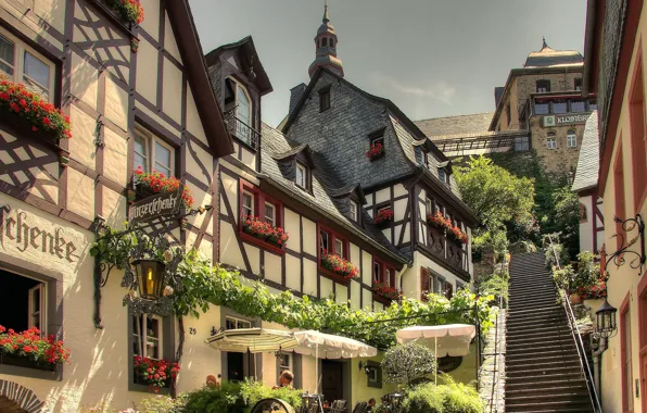 Street, Germany, architecture, Germany, Rhineland-Palatinate, Beilstein, small town, Beilstein in Rhineland-Palatinate