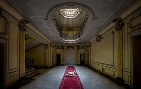 Girl, interior, hall