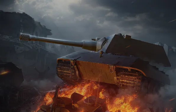 Fire, Germany, tank, tanks, Germany, WoT, World of tanks, tank