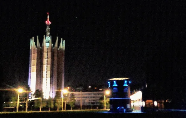 Night, the city, tower