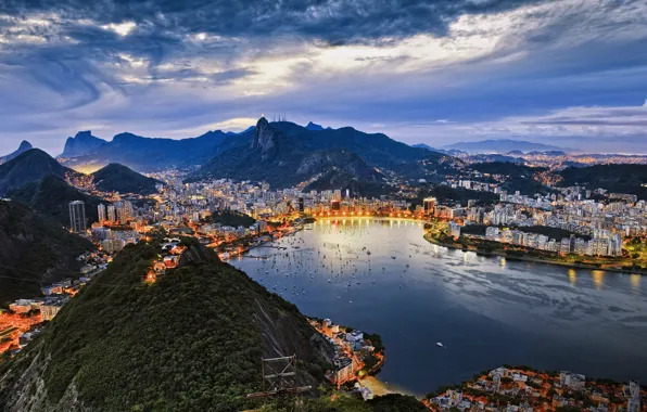 The city, Bay, Brazil, Rio de Janeiro, Guanabara