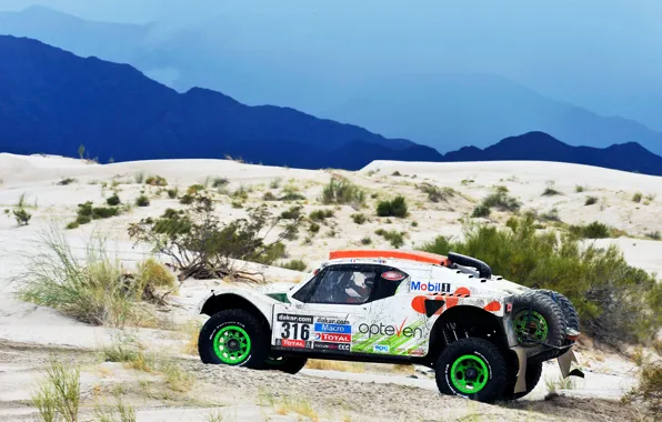 Picture Sand, Auto, White, Sport, Machine, Race, Rally, Dakar