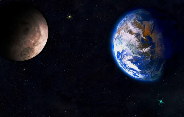 Space, planet, satellite