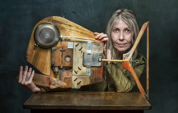 Woman, portrait, aparat