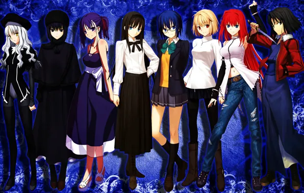 Anime, Fate/Stay Night, Girls, Kara no Kyoukai, Ryougi Shiki, Type-Moon, Caren Hortensia, Ciel
