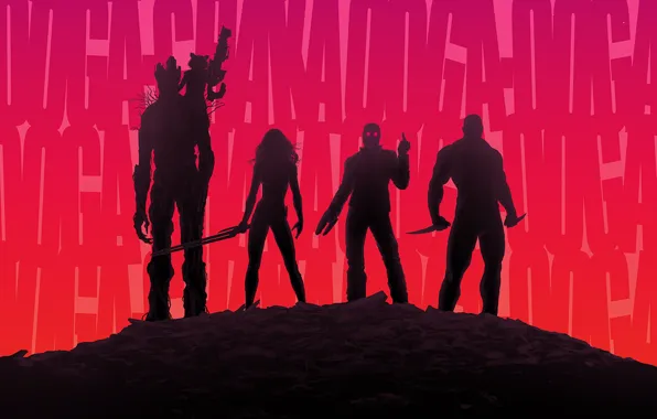 Picture Rocket, Zoe Saldana, Peter Quill, Star-Lord, Guardians of the Galaxy, Gamora, Groot, Chris Pratt