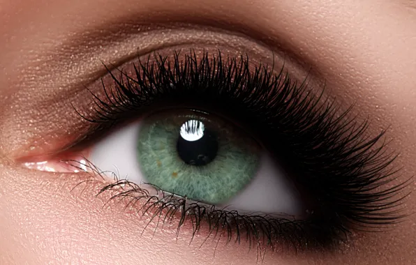 Green, eye, female, make up