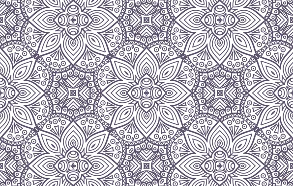 Flowers, texture, ornament, with, pattern, ethnic, floral, seamless